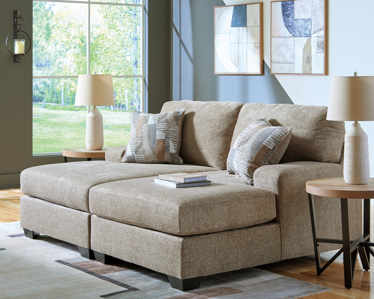 Newellen 3-Piece Sectional and Oversized Ottoman
