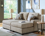 Newellen 3-Piece Sectional and Oversized Ottoman