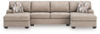 Furniture City Houma - Ashley Furniture - Newellen 3-Piece Sectional with Double Chaise - RAF 3-Piece Sectional with Double Chaise / Hemp - 48404S3
