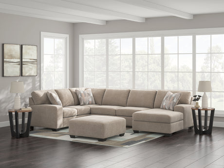 Furniture City Houma - Ashley Furniture - Newellen 3-Piece Sectional with Chaise - RAF 3-Piece Sectional with Chaise / Hemp - 48404S1
