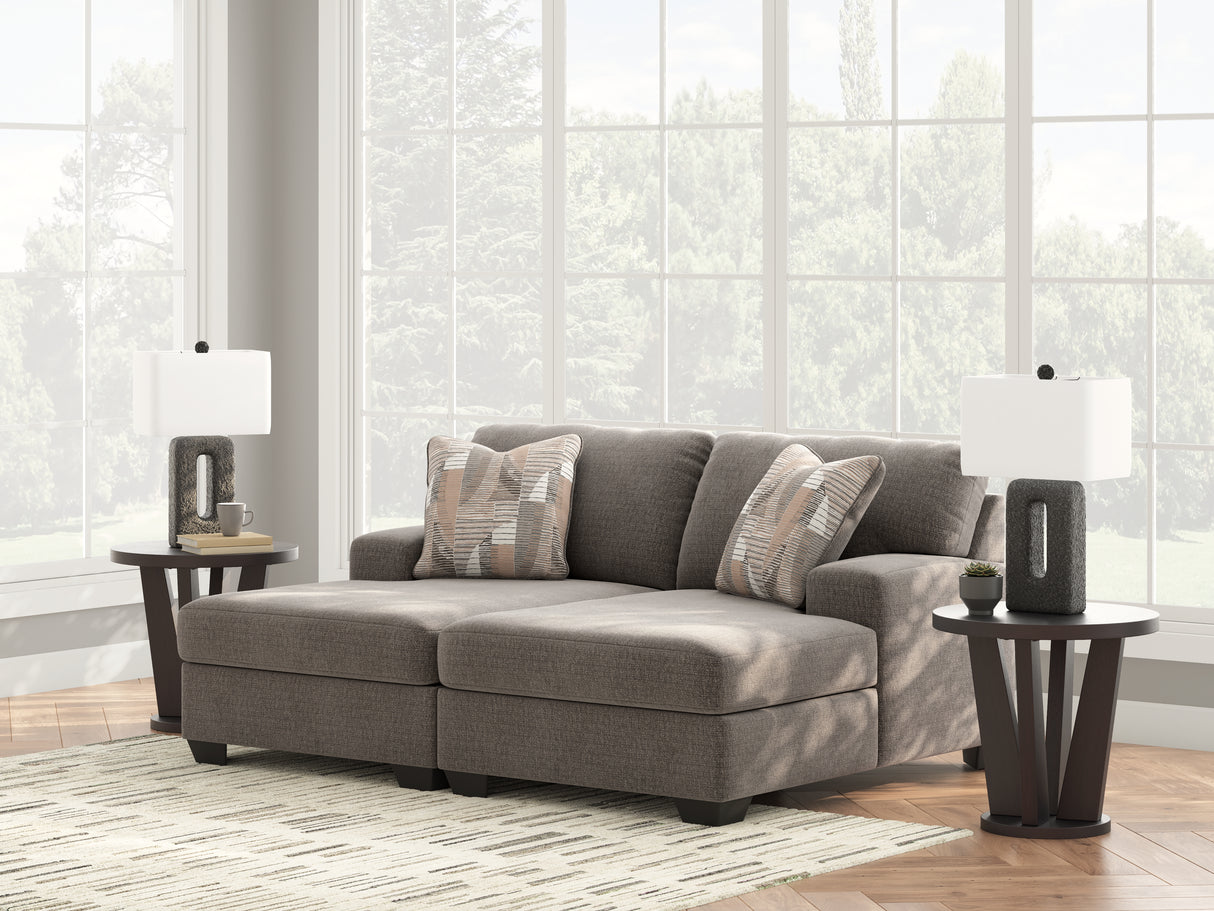 Furniture City Houma - Ashley Furniture - Newellen Sectional - RAF 2-Piece Super Chaise / Greystone - 48405S4