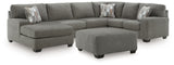 Clarington 3-Piece Sectional and Oversized Ottoman
