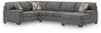 Furniture City Houma - Ashley Furniture - Newellen 3-Piece Sleeper Sectional with Chaise - LAF 3-Piece Sleeper Sectional with Chaise / Greystone - 48405S6