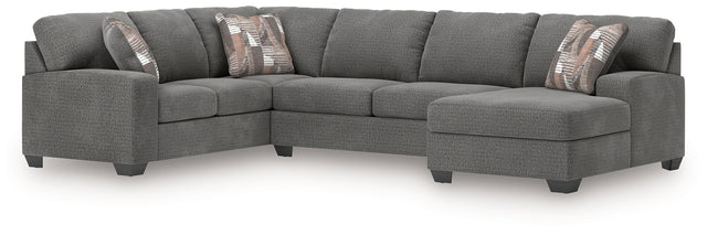 Furniture City Houma - Ashley Furniture - Newellen 3-Piece Sleeper Sectional with Chaise - LAF 3-Piece Sleeper Sectional with Chaise / Greystone - 48405S6