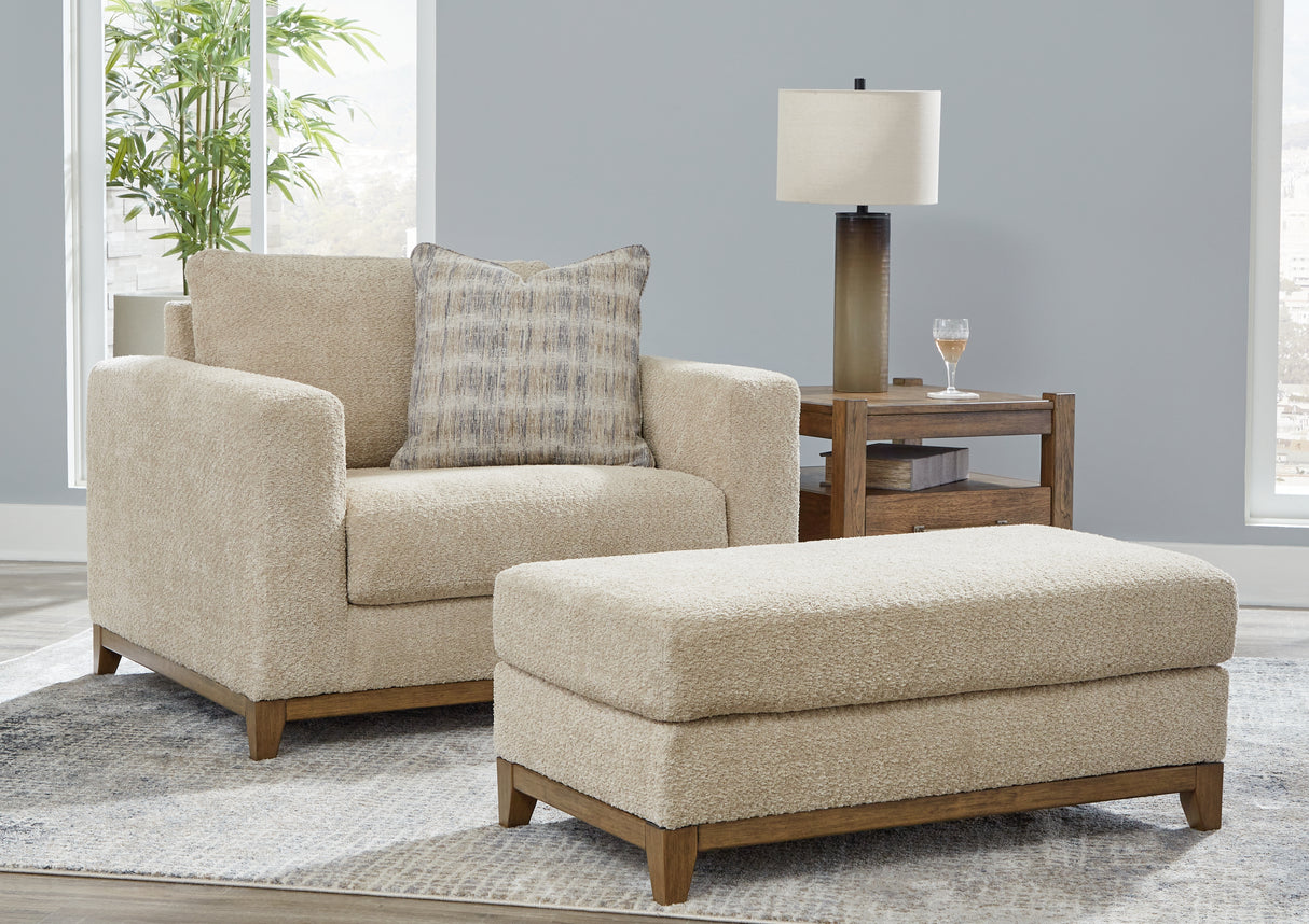 Furniture City Houma - Ashley Furniture - Parklynn Oversized Chair and Ottoman - Oversized Chair and Ottoman - 48902U2