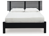 Danziar - Full Slat Panel Bed With Low Footboard - Black