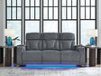 Furniture City Houma - Ashley Furniture - Studio Cave Living Room - PWR Recliner/ADJ Headrest / Steel - PC4980213
