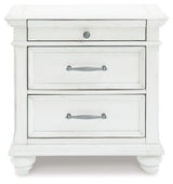 Kanwyn - Three Drawer Night Stand - Whitewash