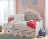 Realyn - Twin Day Bed With Storage - Chipped White