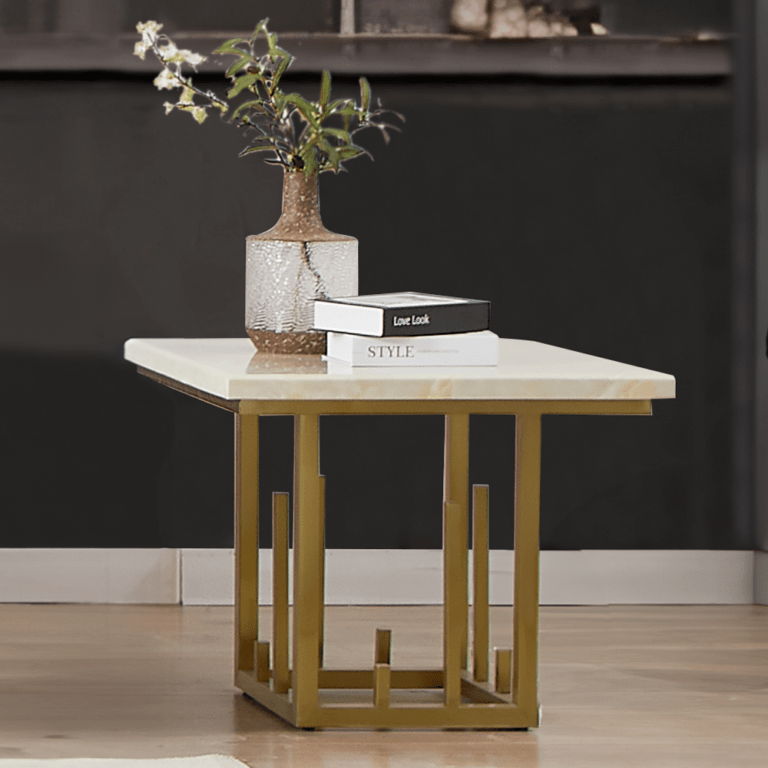 HD-06 - End Table - Marble / Gold