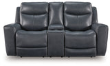 Bexhurst - Power Reclining Loveseat With Console / Adjustable Headrest