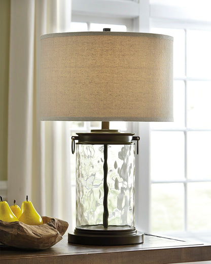Tailynn - Glass Table Lamp  - Clear / Bronze Finish