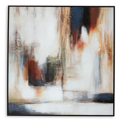 Pigeonford - Wall Art - White / Teal / Gold