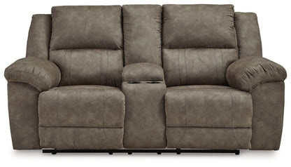 Laresview - Dbl Reclining Loveseat with Console - Fossil