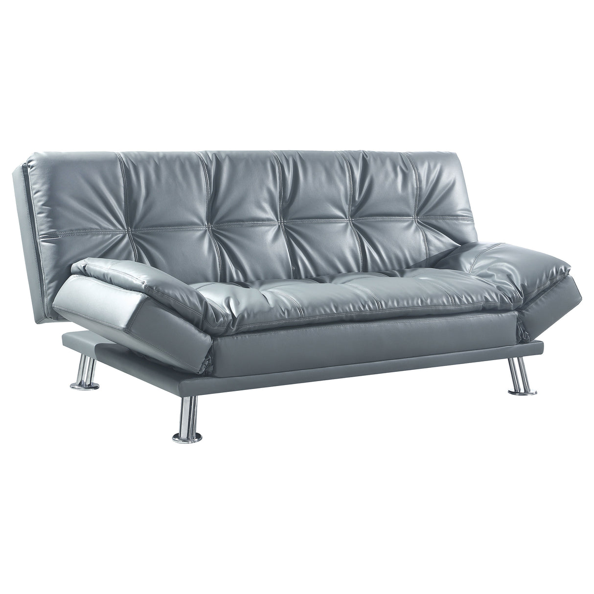 Furniture City Houma - Coaster - Dilleston Upholstered Tufted Convertible Sofa Bed Grey - 500096