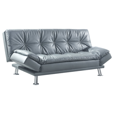 Furniture City Houma - Coaster - Dilleston Upholstered Tufted Convertible Sofa Bed Grey - 500096