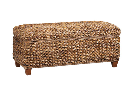Furniture City Houma - Coaster - Laughton Hand-Woven Banana Leaf Storage Trunk Amber - 500215