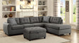 Furniture City Houma - Coaster - Stonenesse Sectional Sofa with Storage Ottoman Set Grey - 500413-S2