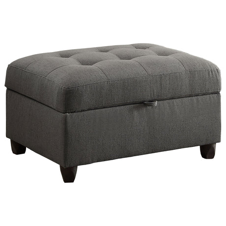 Furniture City Houma - Coaster - Stonenesse Rectangular Upholstered Storage Ottoman Grey - 500414