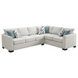 Furniture City Houma - Coaster - Ashford Chenille Upholstered Sleeper Sectional Sofa Greige - 500818