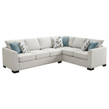Furniture City Houma - Coaster - Ashford Chenille Upholstered Sleeper Sectional Sofa Greige - 500818