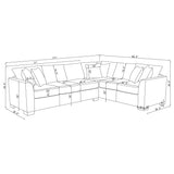 Ashford Chenille Upholstered Sleeper Sectional Sofa Greige