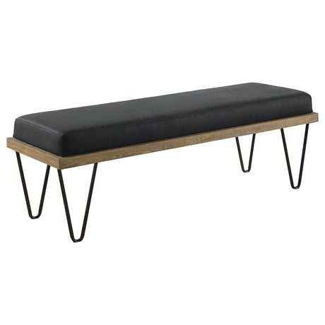 Furniture City Houma - Coaster - Chad Denim Upholstered Accent Bench Dark Blue - 501837