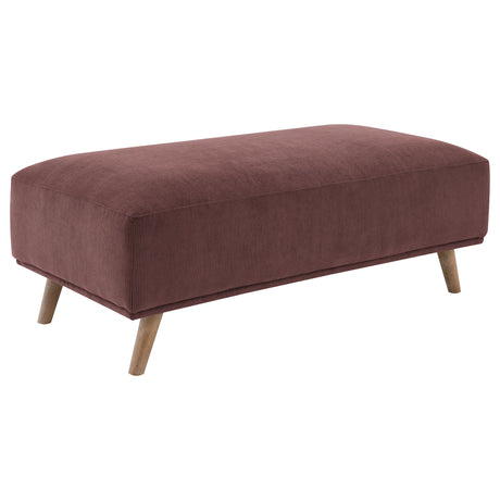 Furniture City Houma - Coaster - Elizabeth Corduroy Upholstered Ottoman Wine Red - 503959