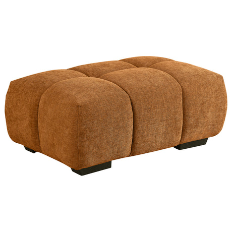 Furniture City Houma - Coaster - Camacho Rectangular Upholstered Tufted Ottoman Orange - 503974