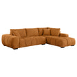 Furniture City Houma - Coaster - Camacho Upholstered Chaise Sectional Sofa Orange - 503975