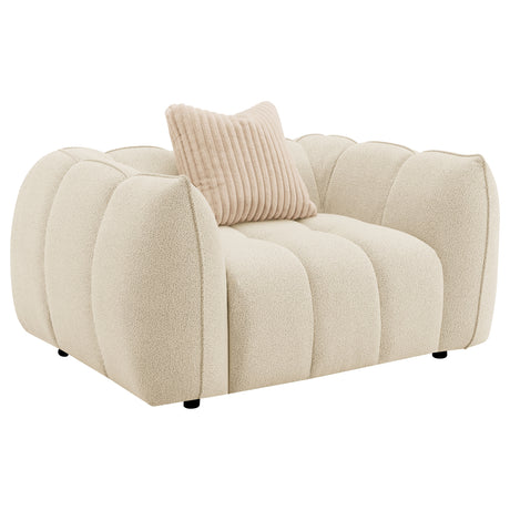 Furniture City Houma - Coaster - Winchester Boucle Upholstered Chair and a Half Sand Pebble - 503999
