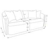 Townsend 2-piece Chenille Upholstered Sofa Set Latte