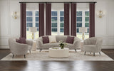 Furniture City Houma - Coaster - Ellorie 3-piece Upholstered Curved Sofa Set Beige - 504837-S3