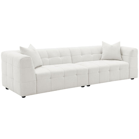 Furniture City Houma - Coaster - Everly Boucle Upholstered Extra Long Sofa Off White - 504850