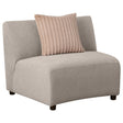 Furniture City Houma - Coaster - Fayette Upholstered Armless Chair Greige - 504924
