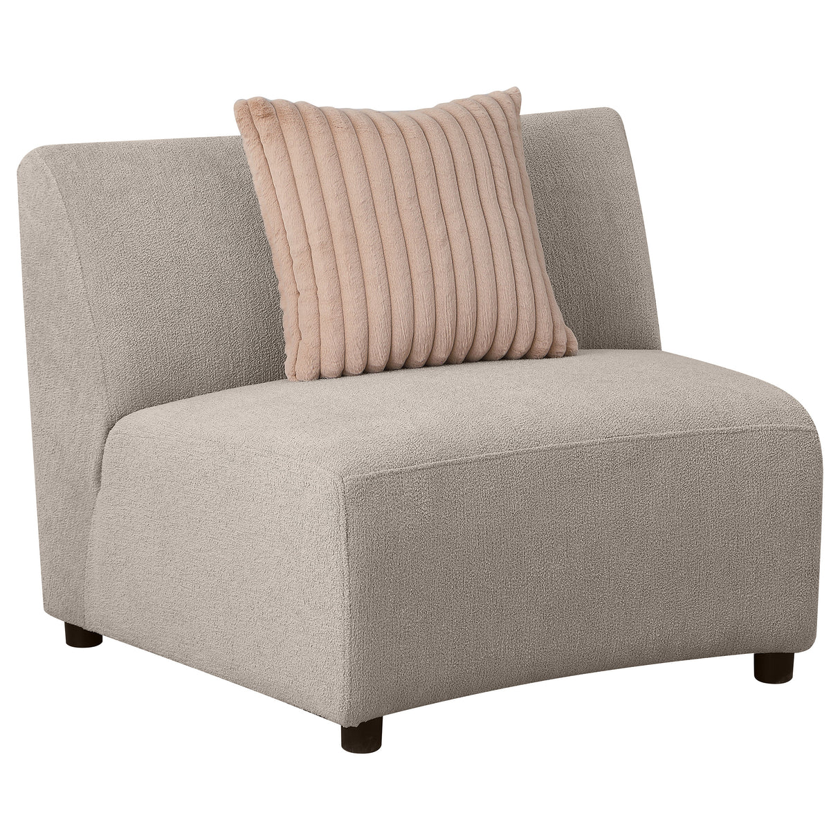 Furniture City Houma - Coaster - Fayette Upholstered Armless Chair Greige - 504924