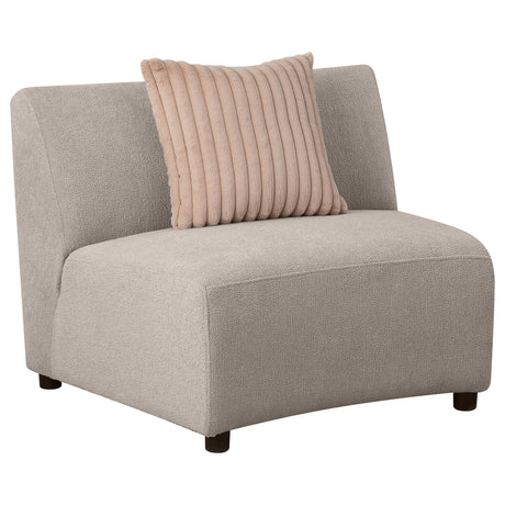 Furniture City Houma - Coaster - Fayette Upholstered Armless Chair Greige - 504924
