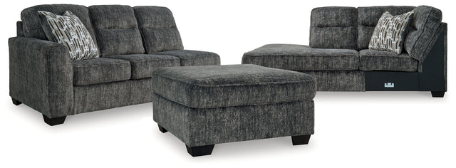Furniture City Houma - Ashley Furniture - Lonoke 2-Piece Sectional and Ottoman - 2-Piece Sectional and Ottoman - 50504U8