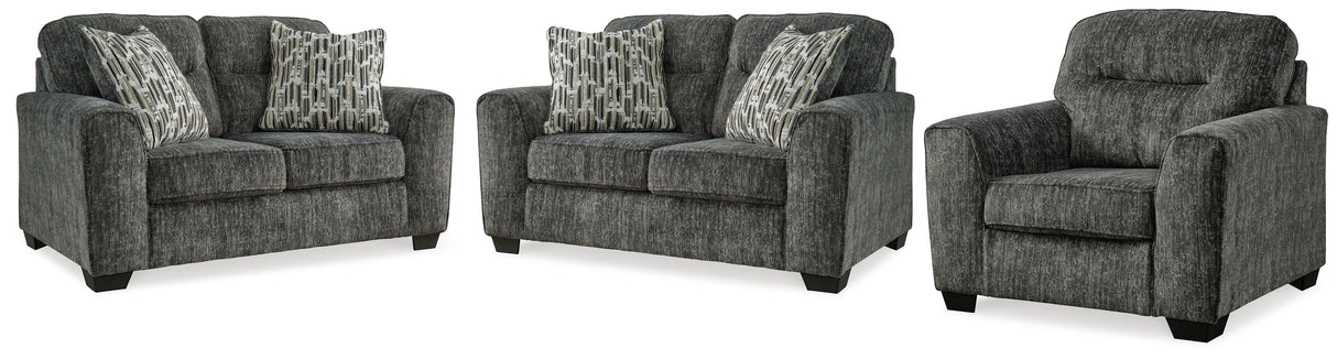 Furniture City Houma - Ashley Furniture - Lonoke 2 Loveseats and Chair - 2 Loveseats and Chair - 50504U4