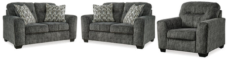 Furniture City Houma - Ashley Furniture - Lonoke 2 Loveseats and Chair - 2 Loveseats and Chair - 50504U4