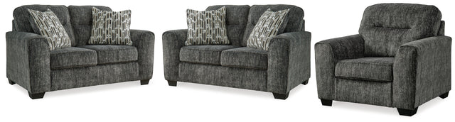 Furniture City Houma - Ashley Furniture - Lonoke 2 Loveseats and Chair - 2 Loveseats and Chair - 50504U4