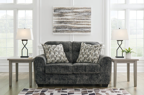 Furniture City Houma - Ashley Furniture - Lonoke Loveseat - Loveseat / Gunmetal - 5050435