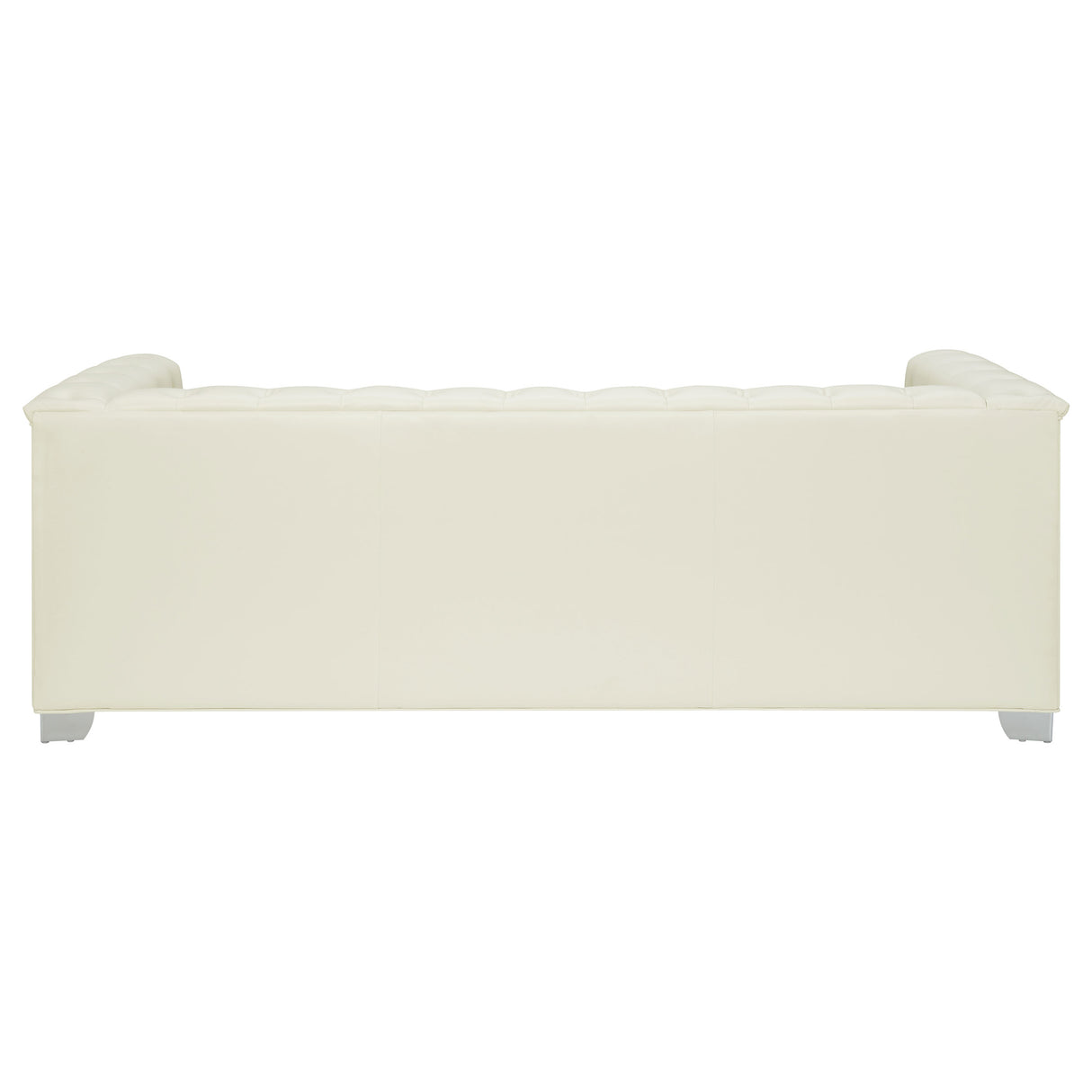 Chaviano 2-piece Upholstered Track Arm Sofa Set Pearl White