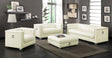 Furniture City Houma - Coaster - Chaviano 4-piece Upholstered Track Arm Sofa Set Pearl White - 505391-S4