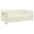 Furniture City Houma - Coaster - Chaviano Upholstered Track Arm Sofa Pearl White - 505391