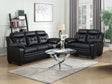 Furniture City Houma - Coaster - Finley 2-piece Upholstered Padded Arm Tufted Sofa Set Black - 506551-S2