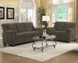 Furniture City Houma - Coaster - Clementine 2-piece Upholstered Padded Arm Sofa Set Brown - 506571-S2