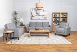 Furniture City Houma - Coaster - Bowen 3-piece Upholstered Track Arm Tufted Sofa Set Grey - 506781-S3