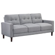 Furniture City Houma - Coaster - Bowen Upholstered Track Arm Tufted Sofa Grey - 506781