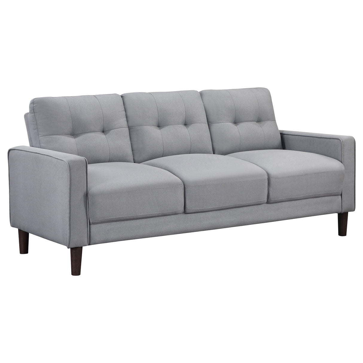 Furniture City Houma - Coaster - Bowen Upholstered Track Arm Tufted Sofa Grey - 506781